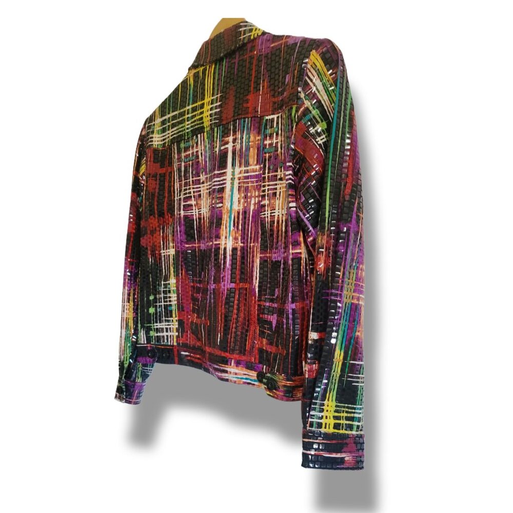 🌿Dazzling Perceptions New York Vintage Sequin Jacket - Size 6 Boho Chic Glam - Picture 8 of 10